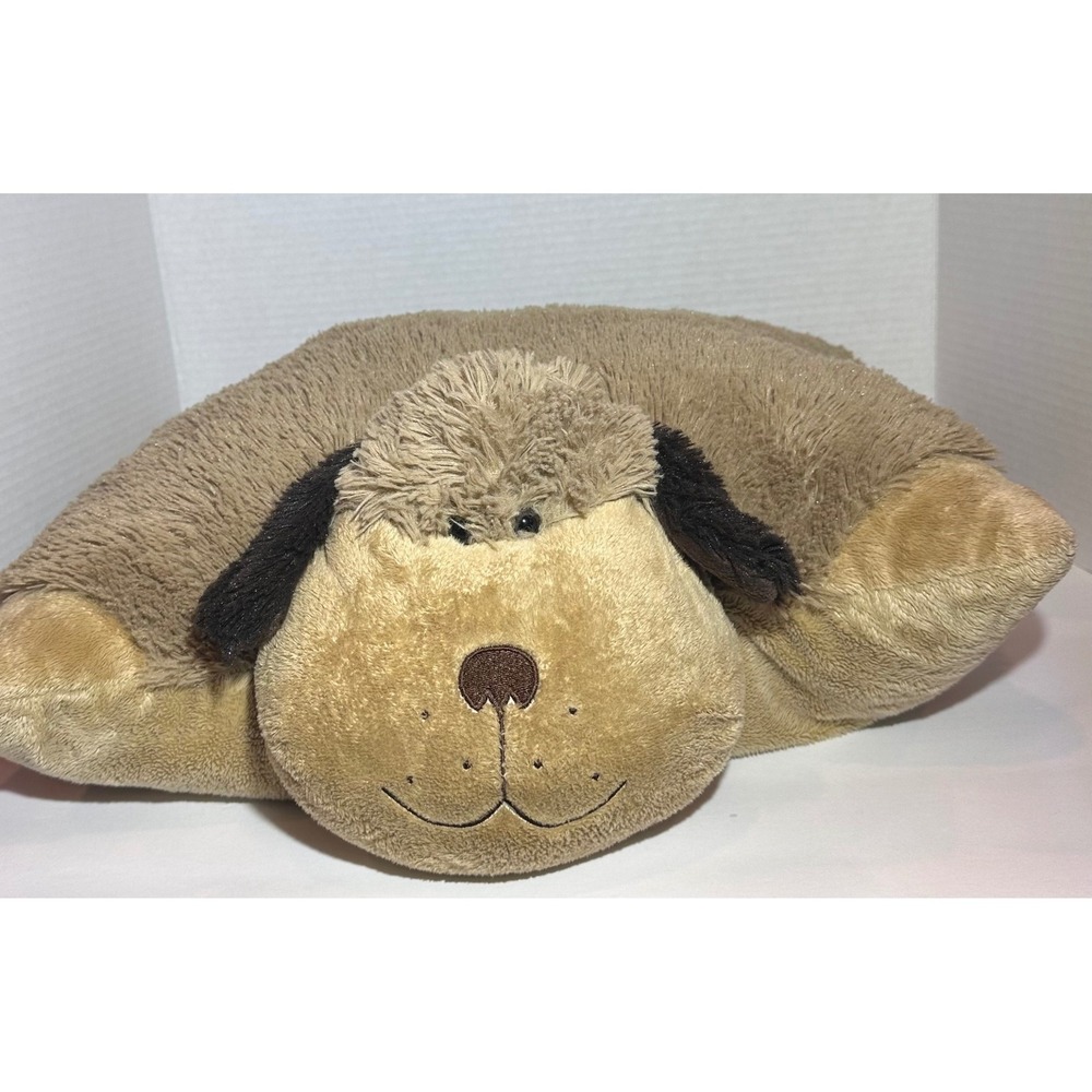 Pillow Pets Snuggly Puppy Dog Plush Brown Tan Stuffed Animal Toy 2010